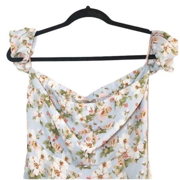 ✨HP✨F21 Floral Off the Shoulder Maxi Slit Dress✨ - Picture 9 of 11